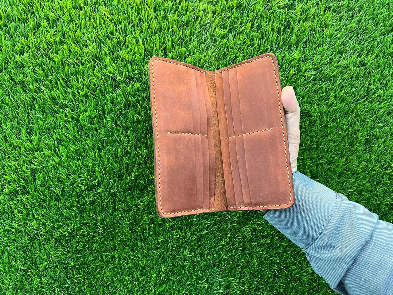 Elegant Long Wallet for Men – Genuine Leather, Stylish & Spacious