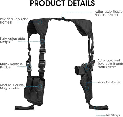 Universal Shoulder Holster – Adjustable Concealed Carry for Pistols & Handguns