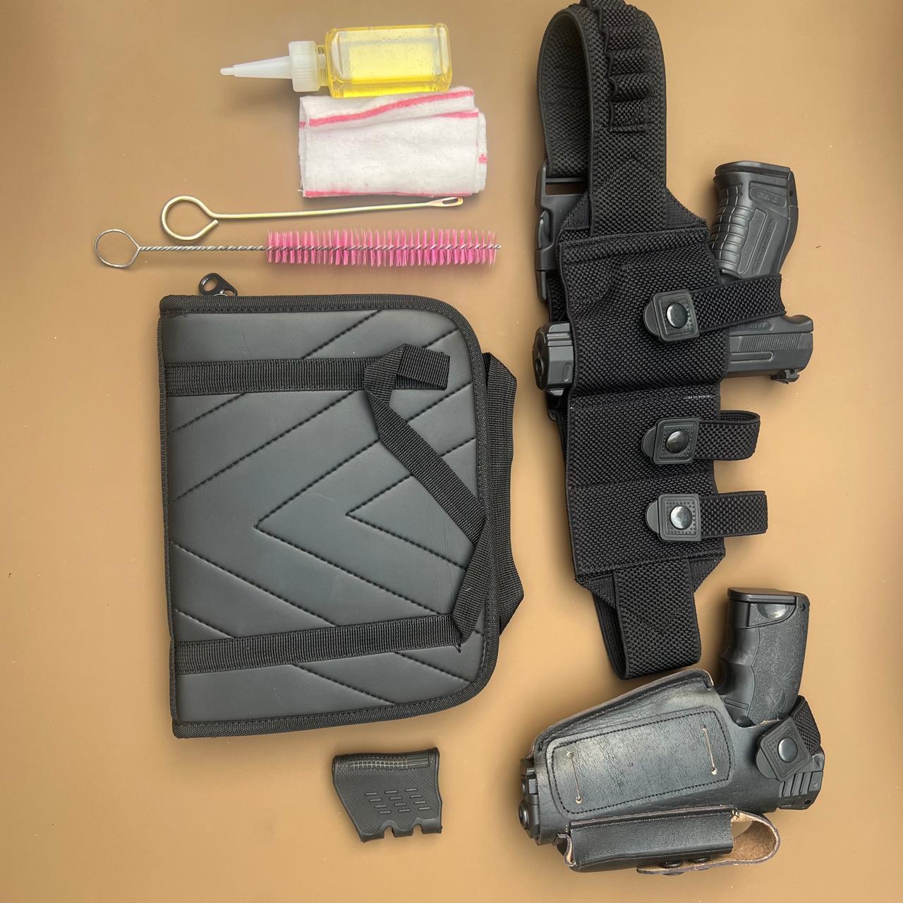 Pistol Belt with Bag Tactical Pistol Cover with Clip & Magazine Holder