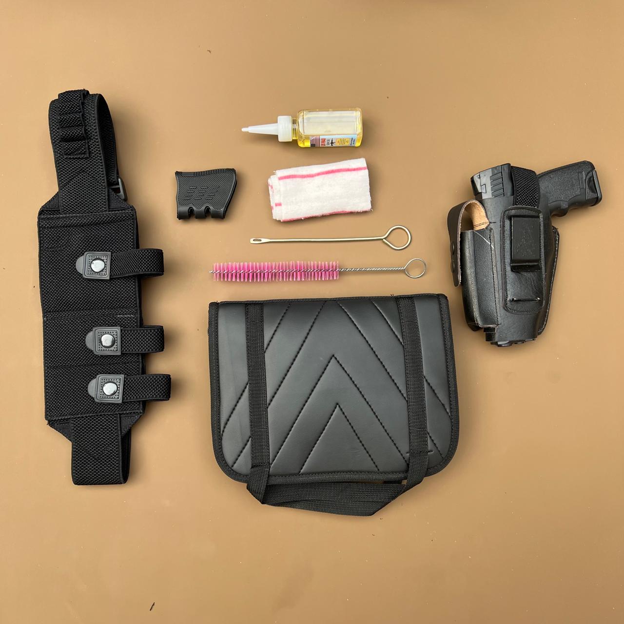 Pistol Belt with Bag Tactical Pistol Cover with Clip & Magazine Holder