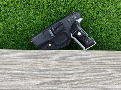 "Premium Cow Leather Pistol Cover with Magazine Holder – Secure, Durable & Stylish"